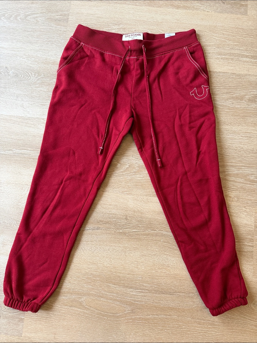 True Religion Red Men's Jogger Sweatpants